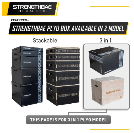 3-in-1 Plyo Box Strengthbae | Jump Box 50, 60 & 75 cm