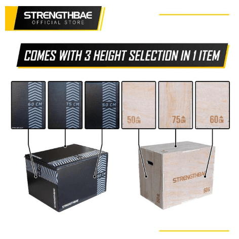3-in-1 Plyo Box Strengthbae | Jump Box 50, 60 & 75 cm