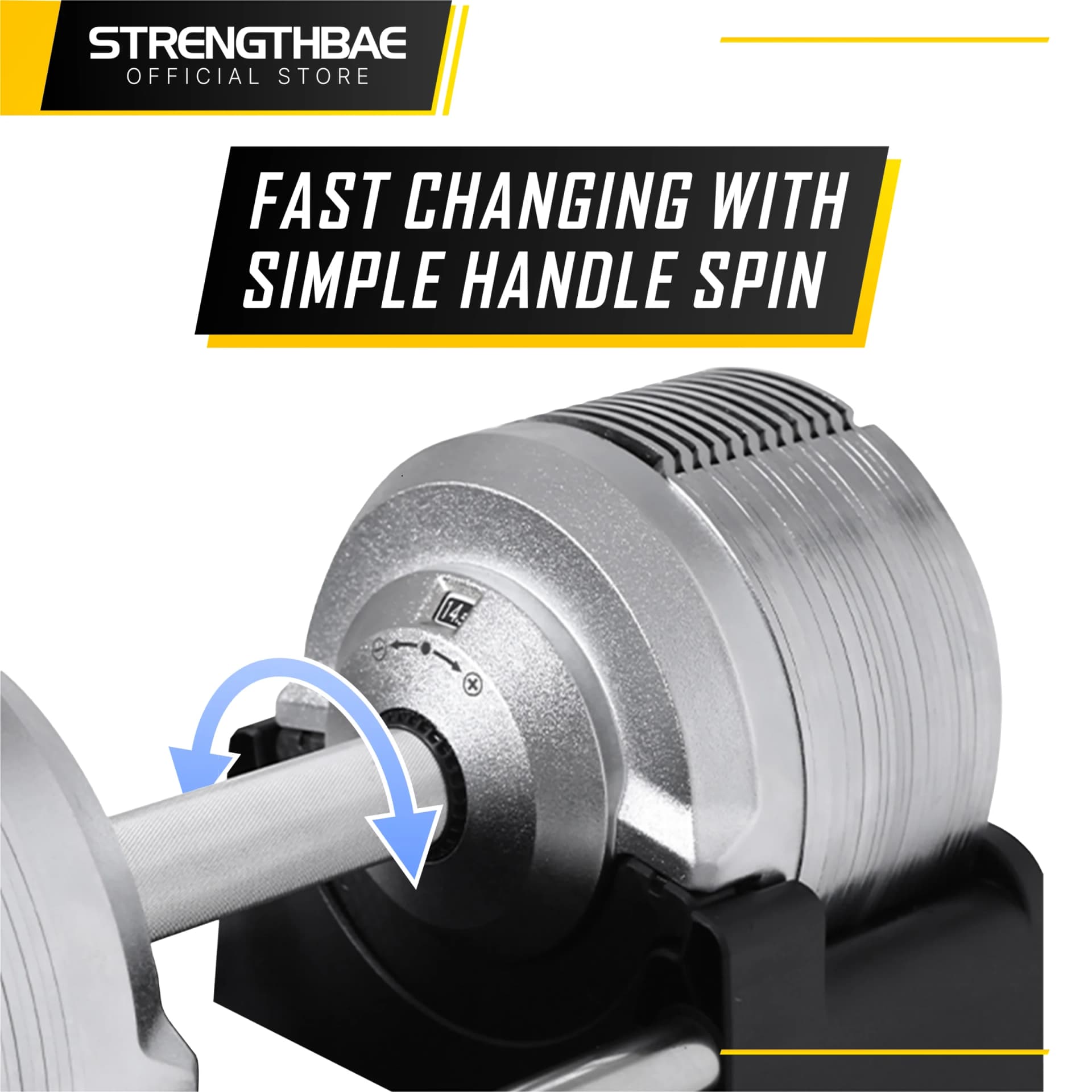 Adjustable Dumbbell Strengthbae – Dumbbell Selectorized Metal 23,5–41,5 kg