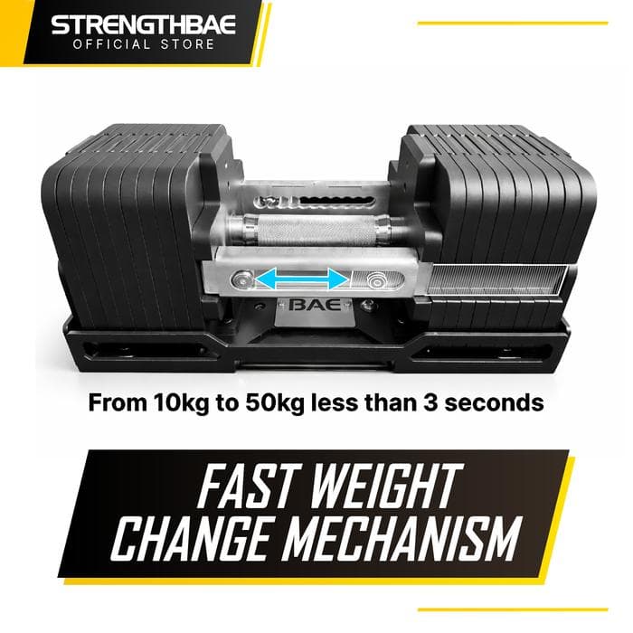 Adjustable Dumbbell 60 kg Strengthbae | Droppable Adjustable Dumbel 560kg