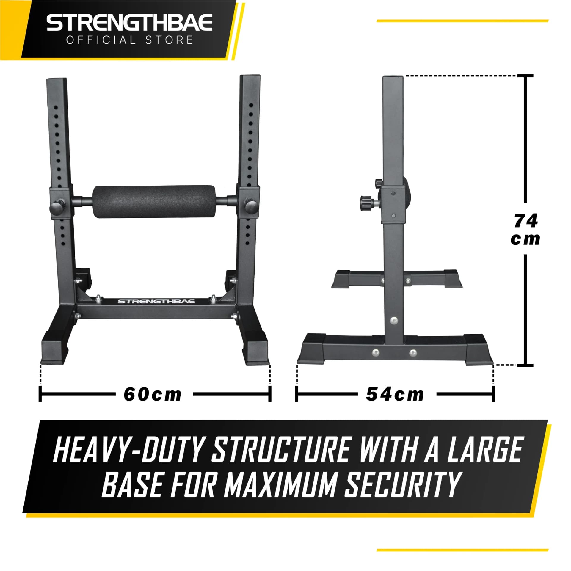 Bulgarian Split Squat Stand Strengthbae – Adjustable Single-Leg Squat Stand