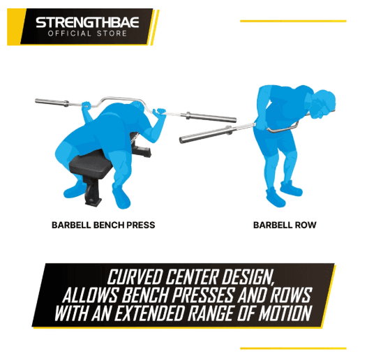 Cambered Bar Strengthbae | Wood Bar Bench Press dan Row