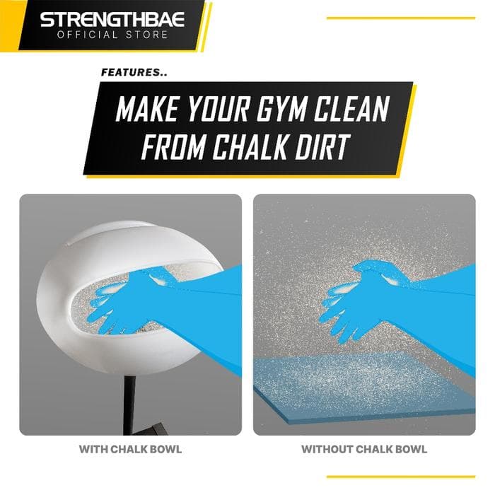 Chalk Bowl Strengthbae – Tempat Kapur Gym untuk Powerlifting dan Weightlifting