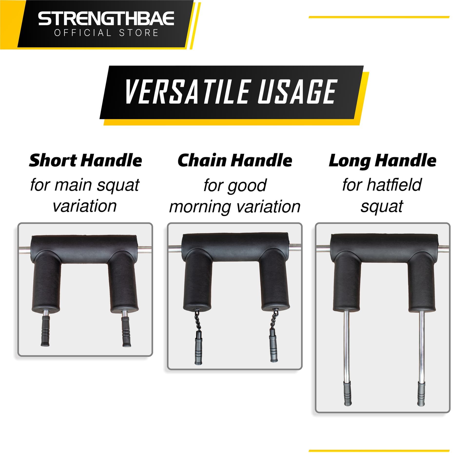 Cloud Bar Strengthbae – Safety Squat Bar dengan Padding Tebal