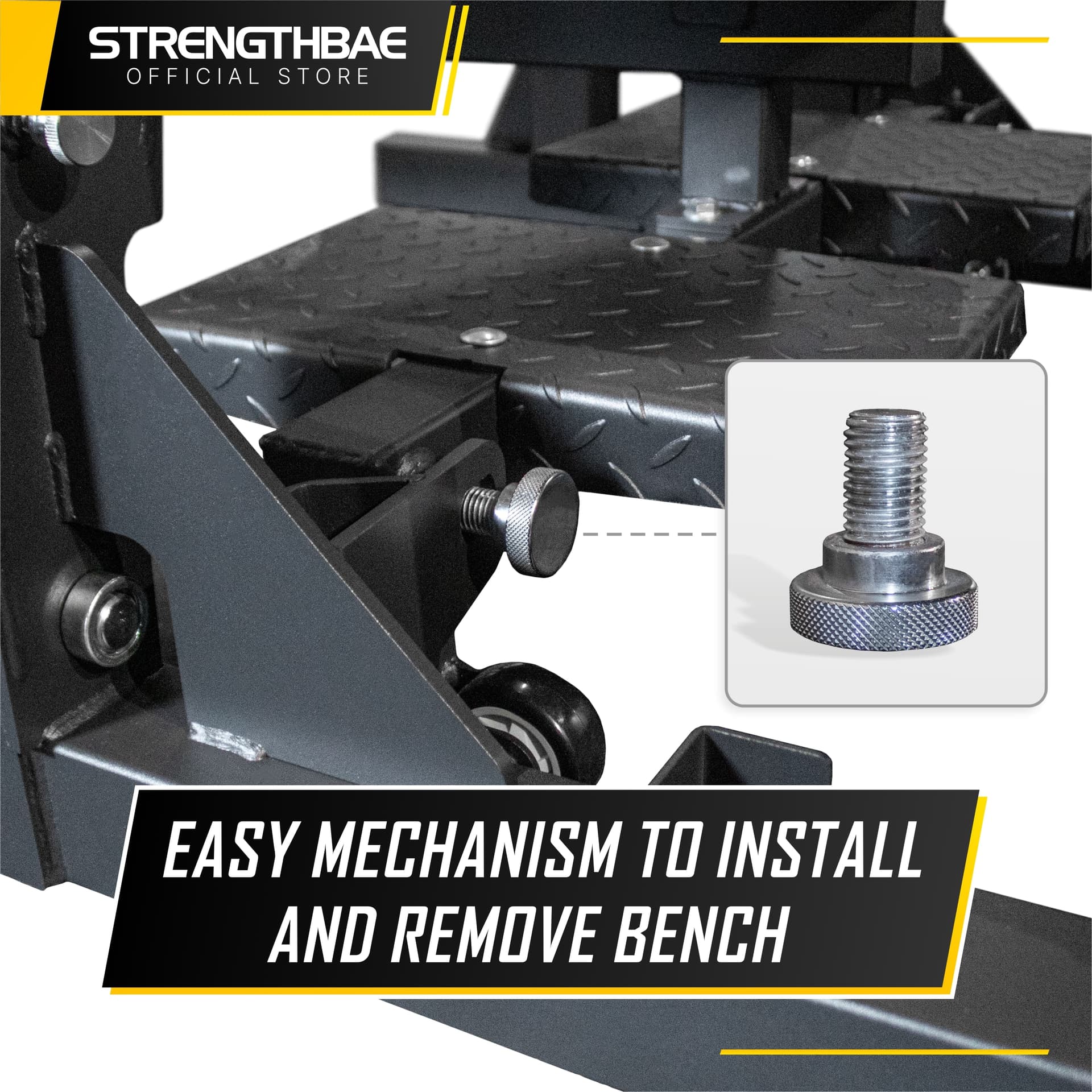 Combo Rack Strengthbae | Squat Rack dan Flat Bench Powerlifting