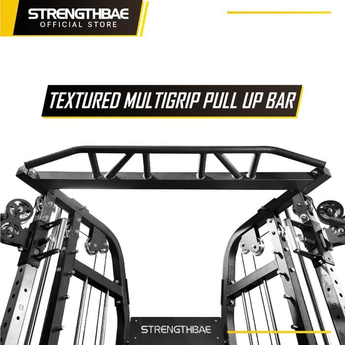 Compact All in One Trainer Strengthbae | Smith Machine Cable Machine Squat Rack Home Gym All in One Trainer