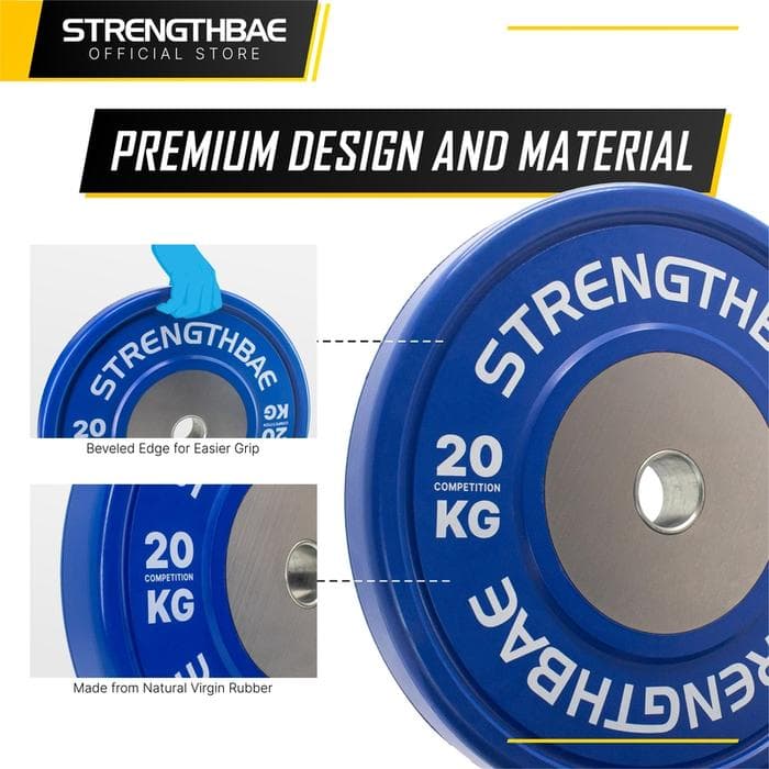 Competition Bumper Plate Strengthbae 5–25 kg – Olympic Weightlifting Plate