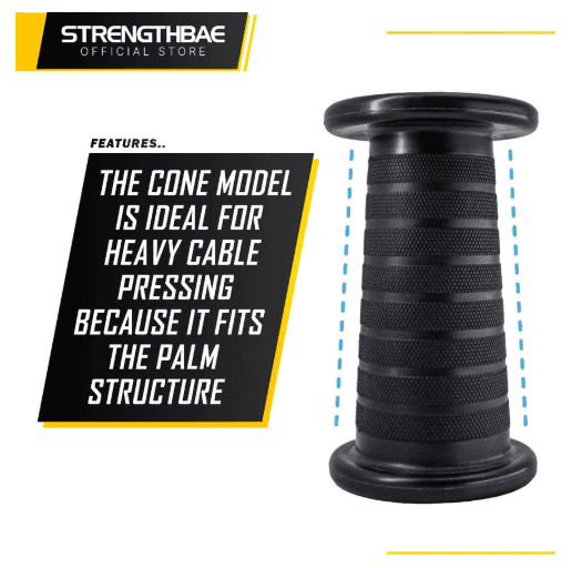 Cone D-Handle Strengthbae – Handle Cable Machine Ergonomis Sepasang
