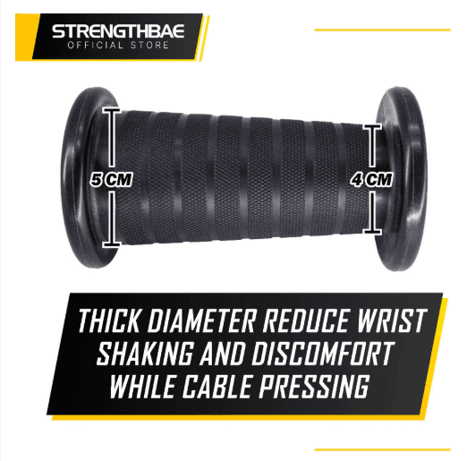 Cone D-Handle Strengthbae – Handle Cable Machine Ergonomis Sepasang