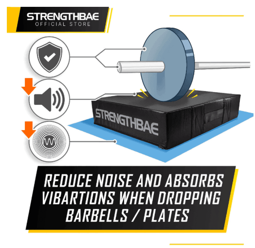 Crash Pad Strengthbae 15 cm – Peredam Benturan Barbell dan Deadlift Pad