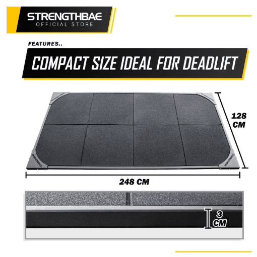 Deadlift Platform Strengthbae | Platform Full Rubber Tebal 3 cm