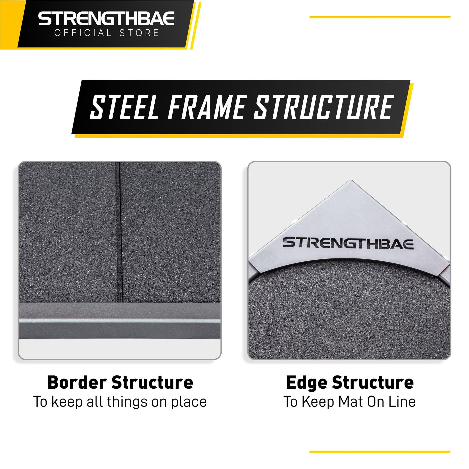 Deadlift Platform Strengthbae | Platform Full Rubber Tebal 3 cm