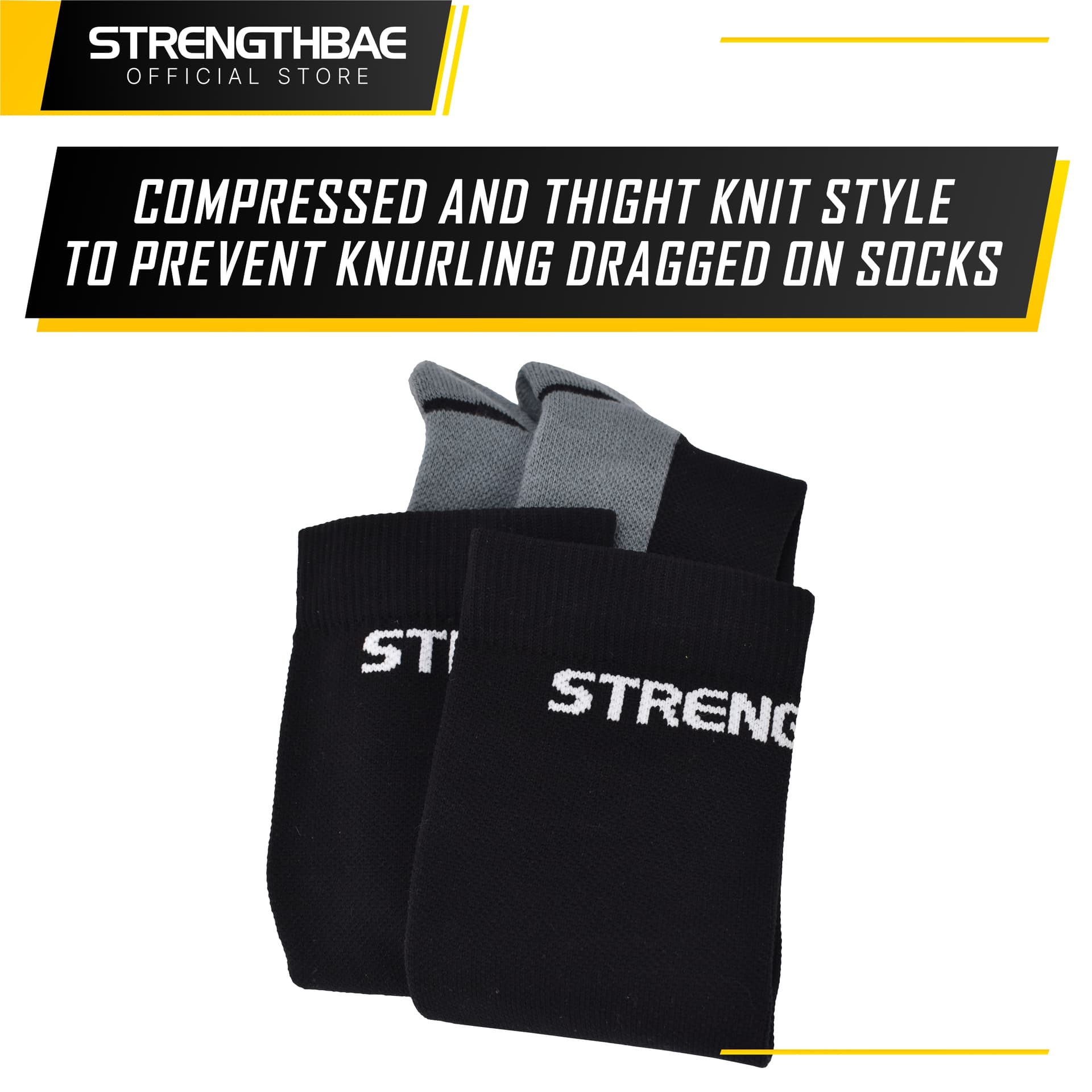 Deadlift Socks Strengthbae – Kaus Kaki Pelindung Tulang Kering