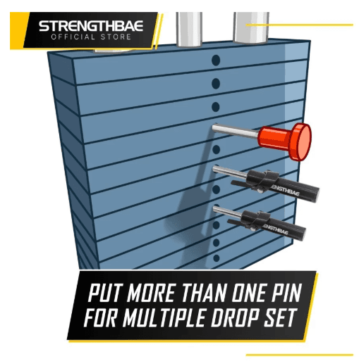 Drop Set Pin Strengthbae – Pin Otomatis Cable Machine 10 mm