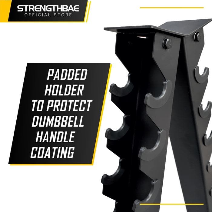 Vertical Dumbbell Storage Strengthbae – Rak Dumbbell Vertikal Kapasitas 5 dan 10 Pasang
