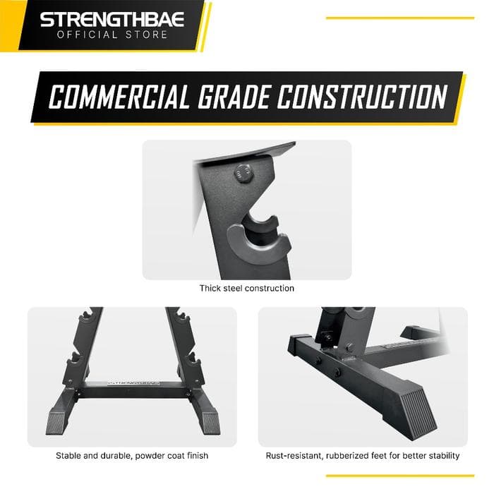 Vertical Dumbbell Storage Strengthbae – Rak Dumbbell Vertikal Kapasitas 5 dan 10 Pasang