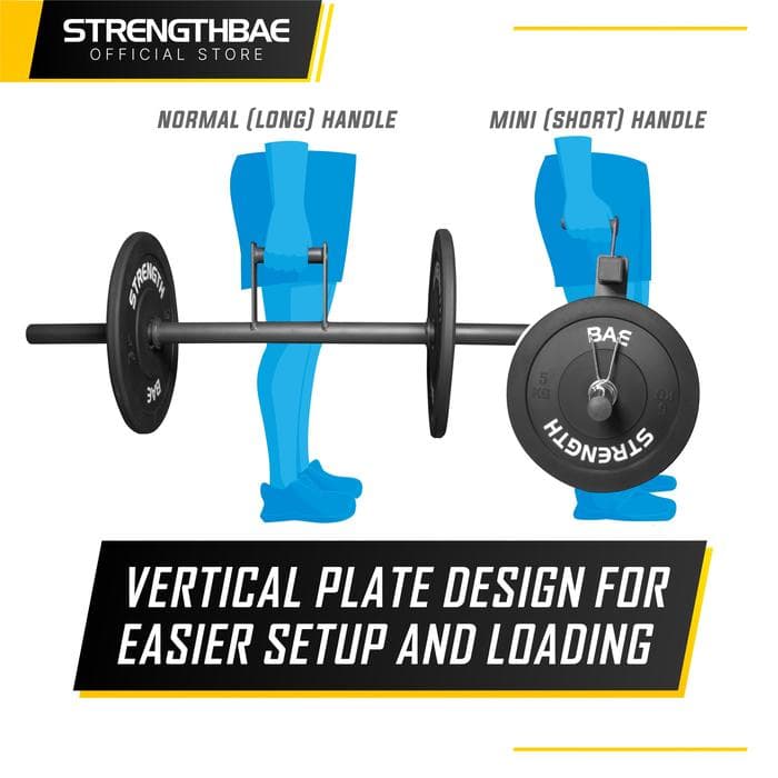 Farmer's Walk Handle Strengthbae | Farmer Carry Handle Long & Mini untuk Latihan Strongman