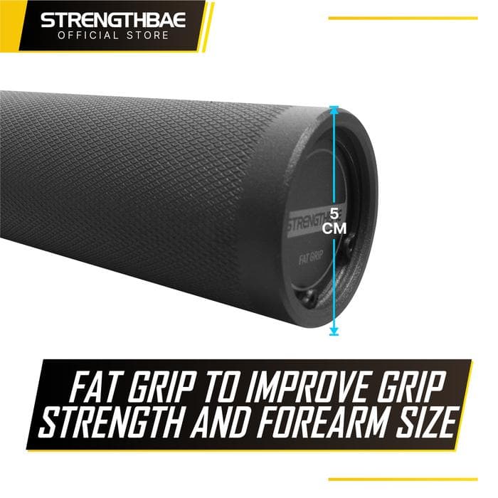 Fat Grip Cable Attachment | Thick Handle Pulldown Bar, Curl Bar, V Row Bar & D-Handle