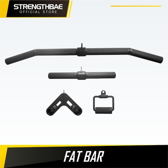 Fat Grip Cable Attachment | Thick Handle Pulldown Bar, Curl Bar, V Row Bar & D-Handle