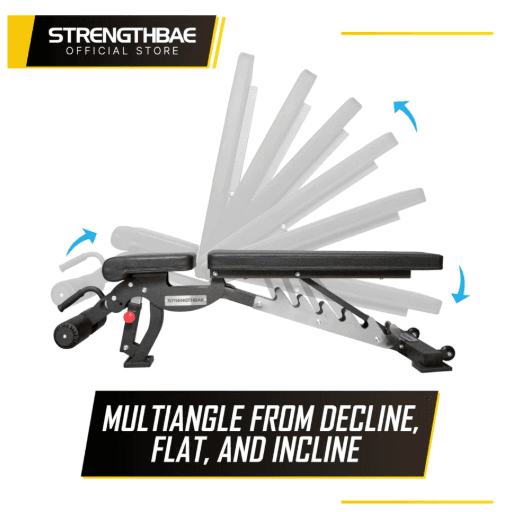 FID Bench Strengthbae | Adjustable Bench Flat, Incline & Decline