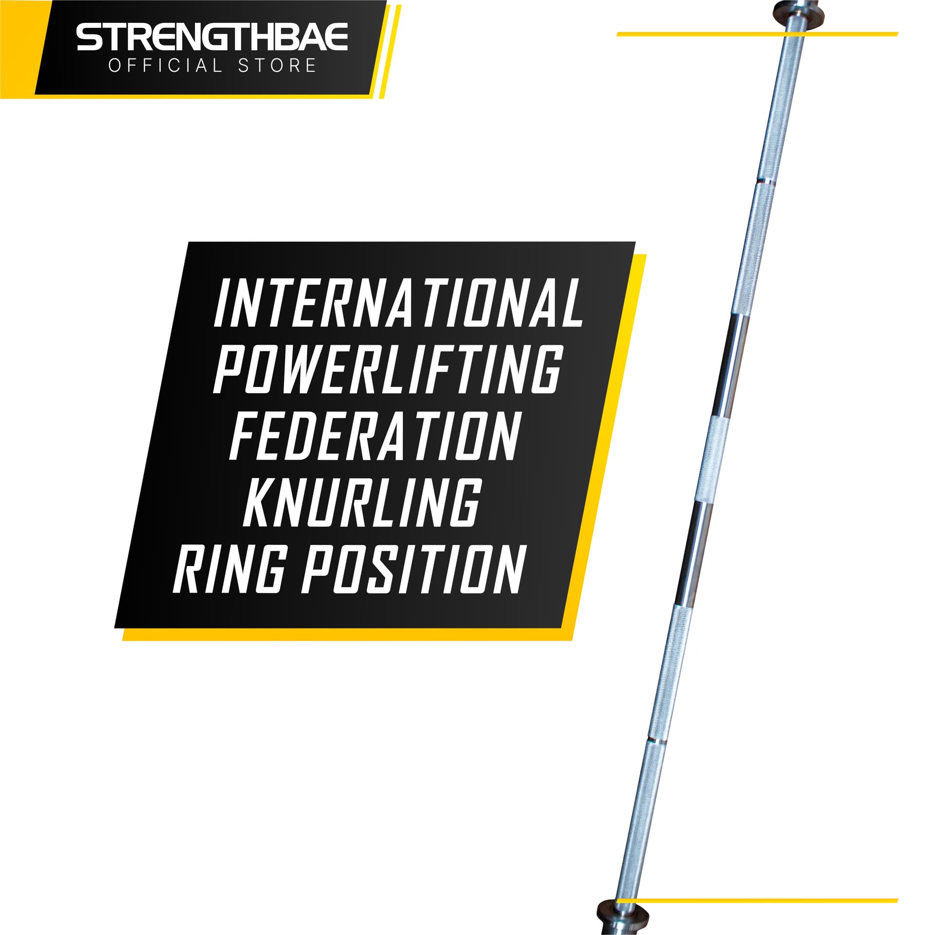 Fire Bar Strengthbae | Stiff Power Bar untuk Squat, Bench Press, dan Deadlift