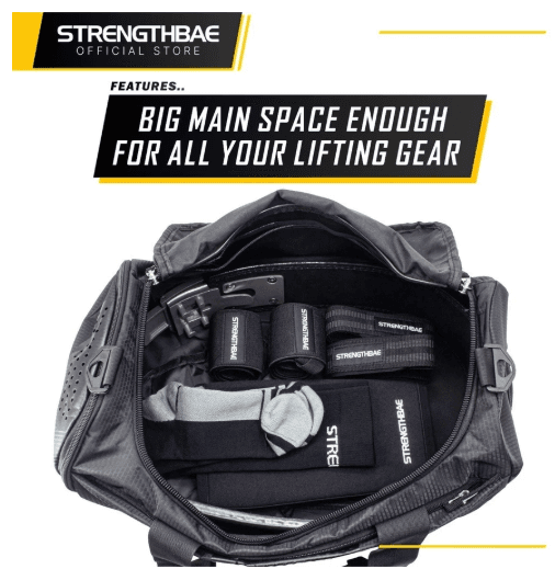 Gym Bag Strengthbae – Tas Gym dengan Kompartemen Sepatu dan Lifting Gear