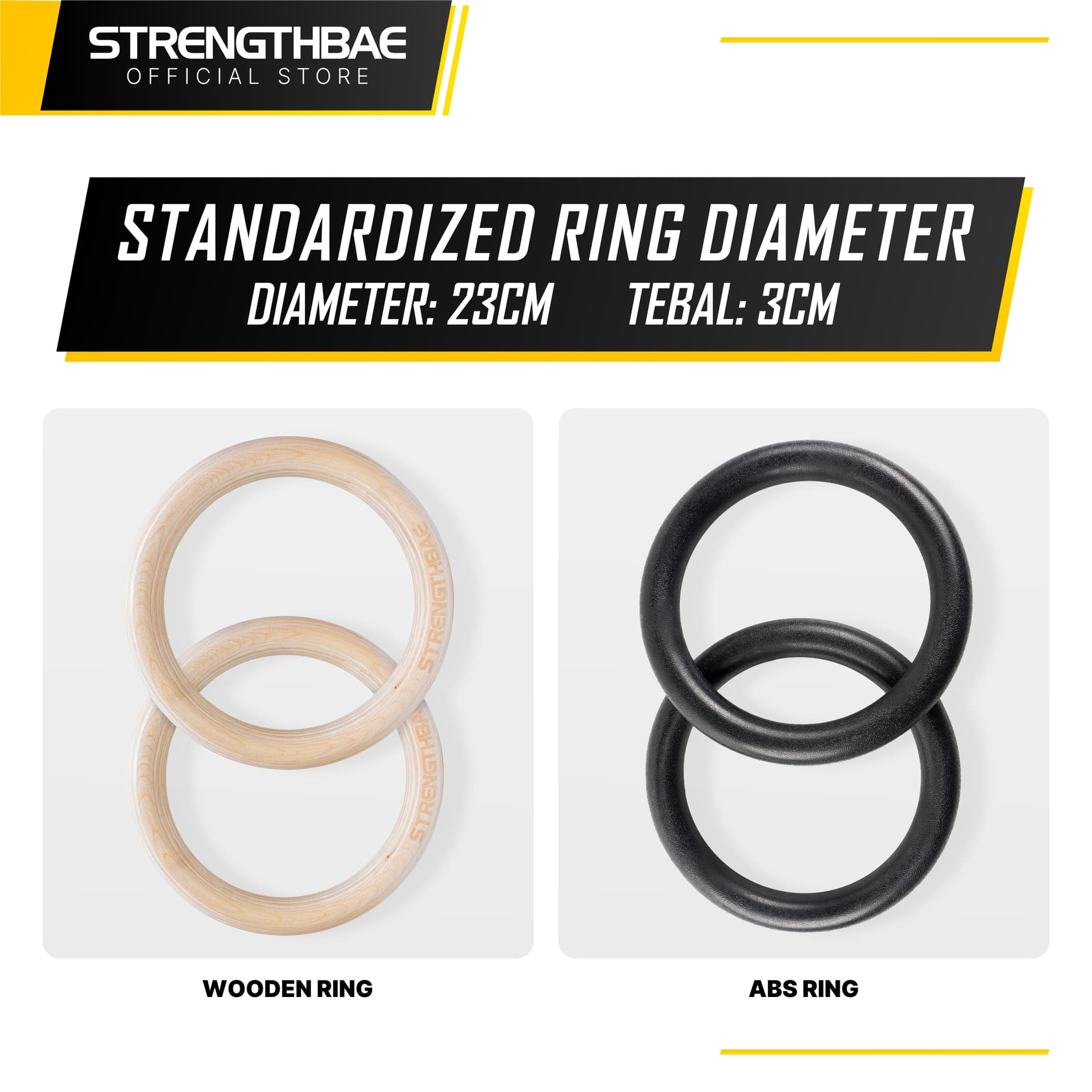 Gymnastic Ring Strengthbae | Ring Calisthenics untuk Pull-Up, Dips, dan Muscle-Up