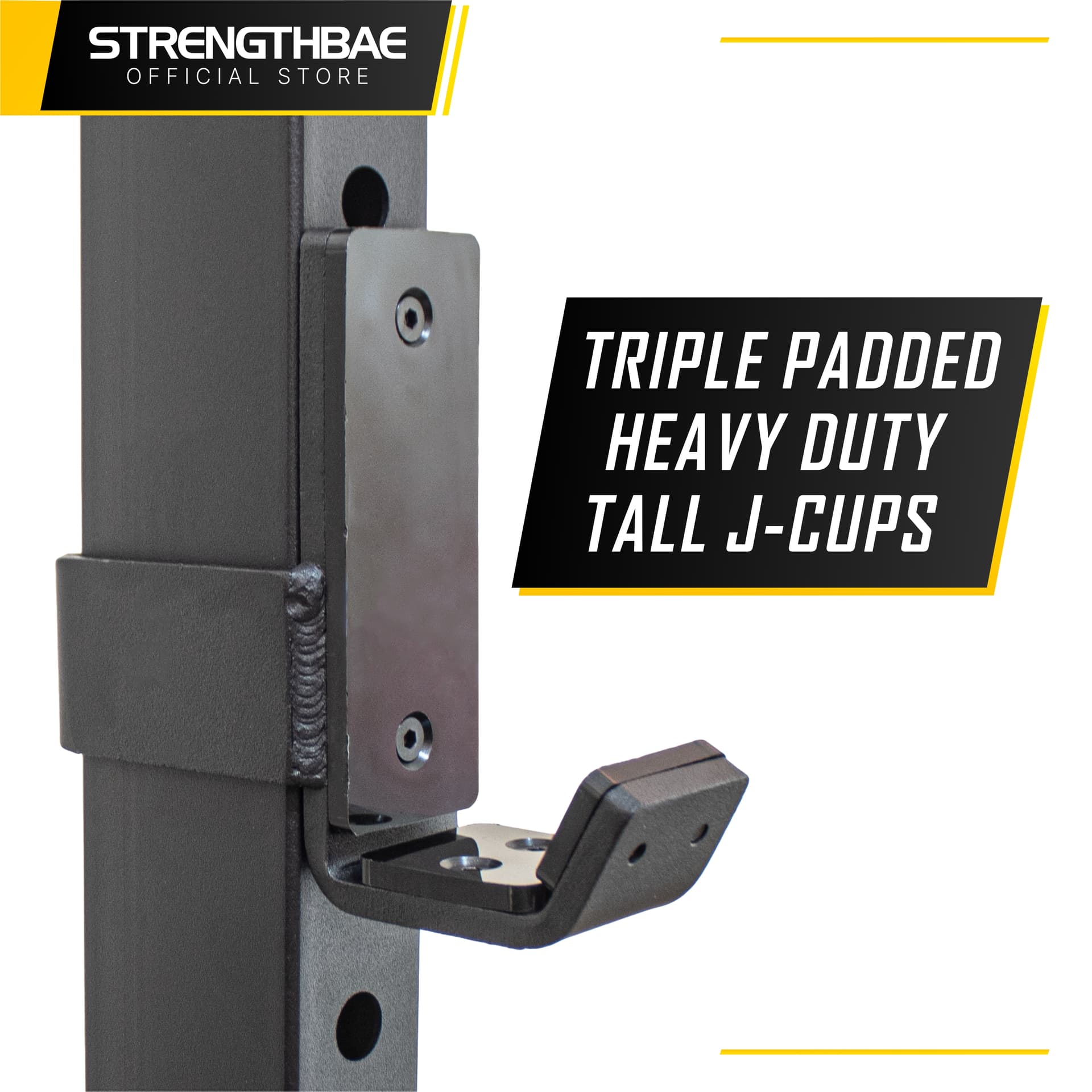 Half Rack Strengthbae | Squat Rack dengan Pull-Up Bar dan Weight Plate Storage