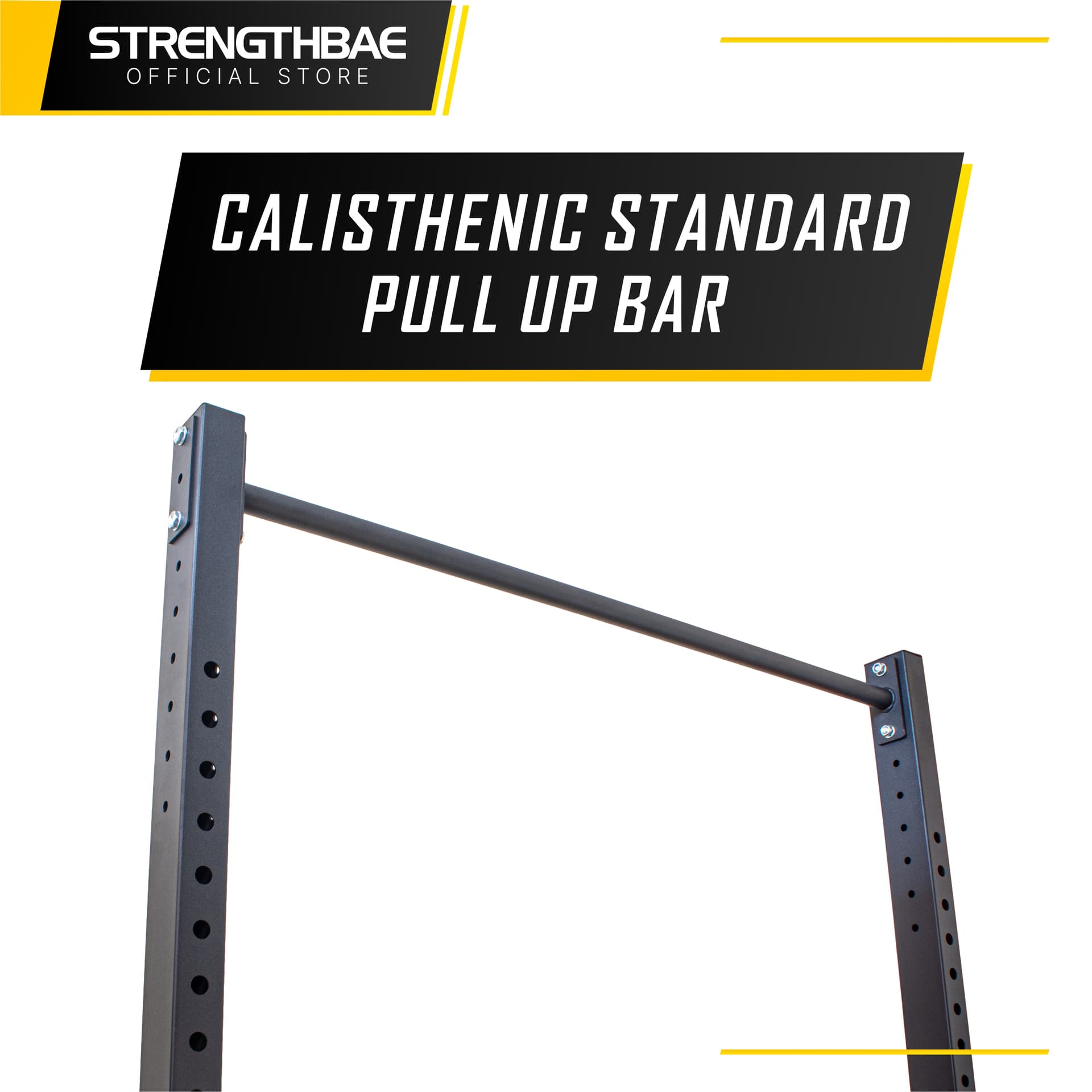Half Rack Strengthbae | Squat Rack dengan Pull-Up Bar dan Weight Plate Storage