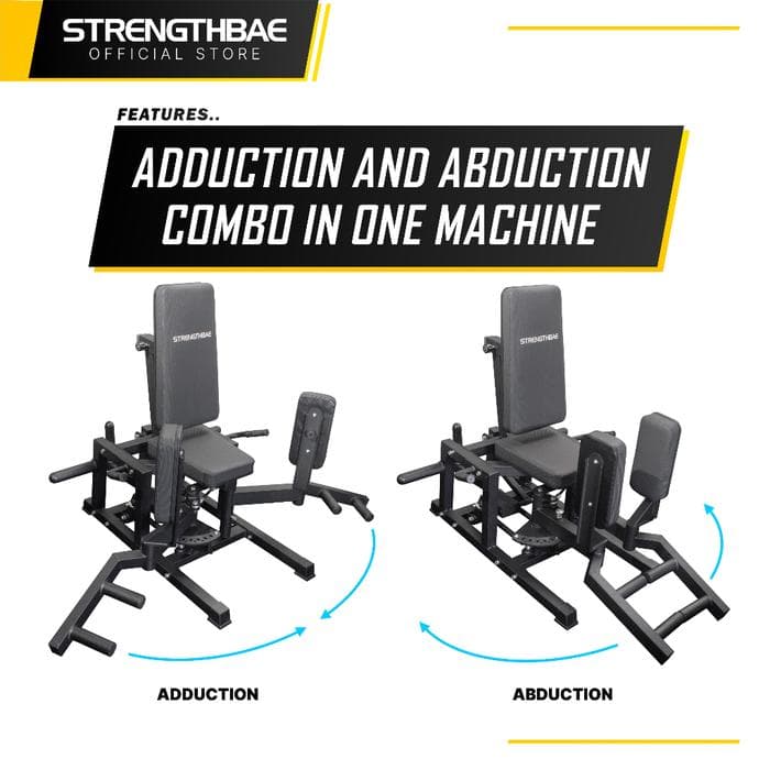 Hip Abductor Adductor Machine Plate Loaded Strengthbae | Mesin Paha Dalam dan Luar