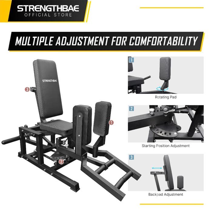 Hip Abductor Adductor Machine Plate Loaded Strengthbae | Mesin Paha Dalam dan Luar