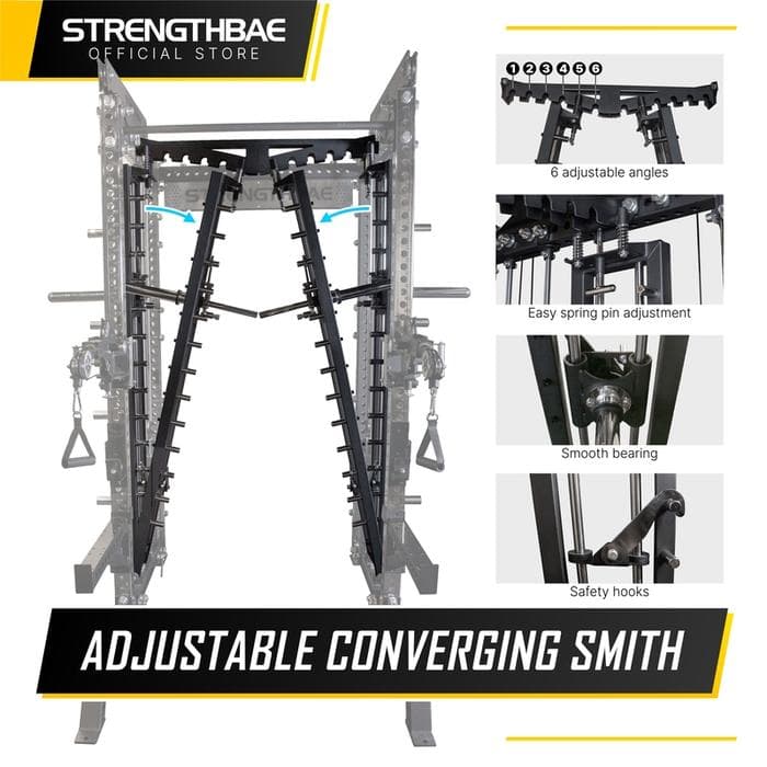 Infinity All-in-One Trainer Strengthbae | Smith Machine Power Rack Cable Machine Home Gym 1 Sisi