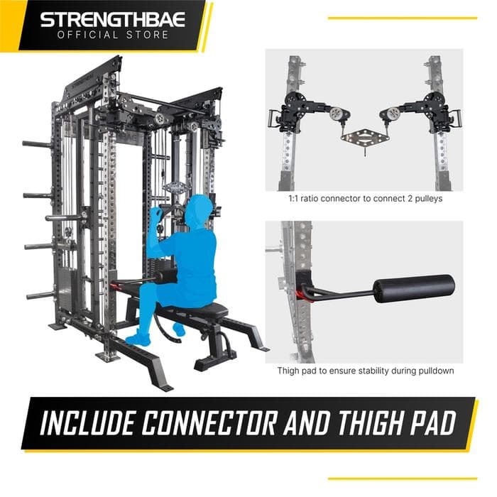 Infinity All-in-One Trainer Strengthbae | Smith Machine Power Rack Cable Machine Home Gym 1 Sisi