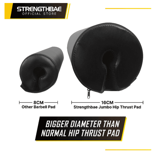 Jumbo Hip Thrust Pad Strengthbae – Bantalan Barbell Tebal untuk Hip Thrust