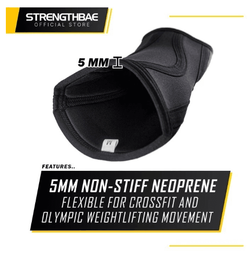 Knee Sleeves 5mm Strengthbae – Penyangga Lutut Fleksibel untuk Weightlifting