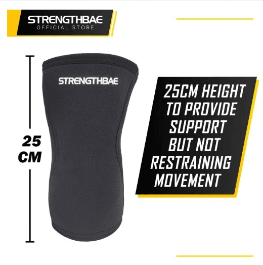 Knee Sleeves 5mm Strengthbae – Penyangga Lutut Fleksibel untuk Weightlifting