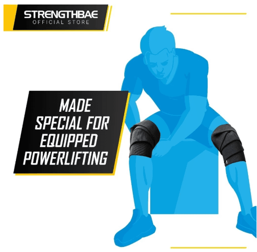 Knee Wraps Strengthbae – Lilit Lutut Super Stiff 2 Meter untuk Powerlifting