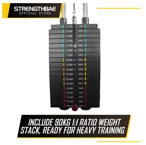 Lat Pulldown Row Combo Strengthbae – Mesin Cable untuk Latihan Punggung