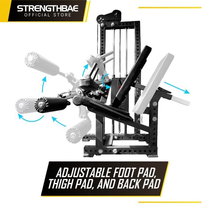 Leg Extension Leg Curl Selectorized Strengthbae | Seated Legs Machine Bench Combo Mesin Gym Latihan Kaki Paha Depan Belakang