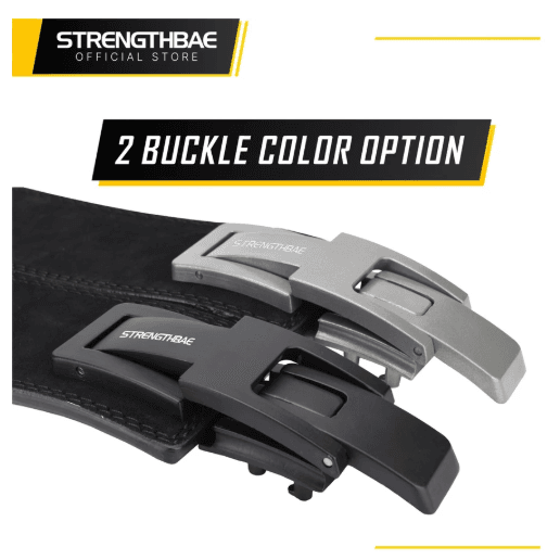 Lever Belt 10mm Strengthbae – Sabuk Gym Suede dengan Quick Release Buckle