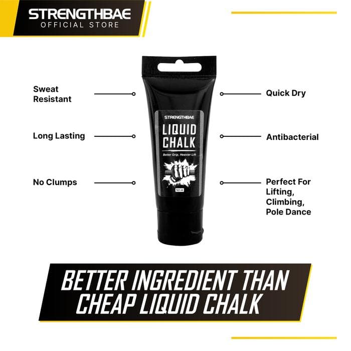 Liquid Chalk Strengthbae – Kapur Cair untuk Grip Deadlift dan Pull-Up