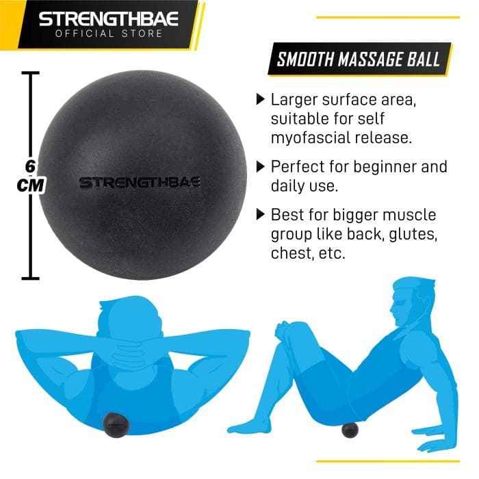 Massage Ball Strengthbae – Bola Pijat Smooth dan Spiky untuk Relaksasi Otot