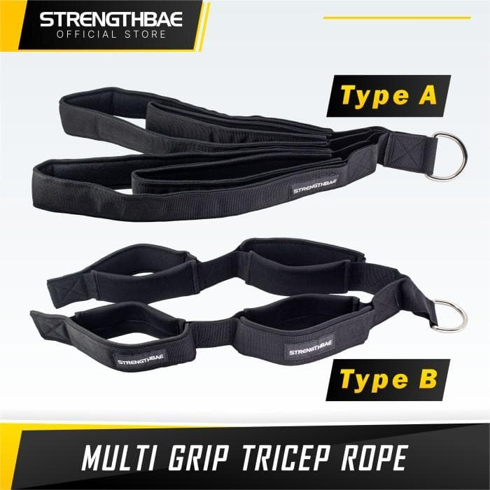 Multi Grip Tricep Rope Strengthbae – Cable Attachment untuk Tricep Extension dan Face Pull