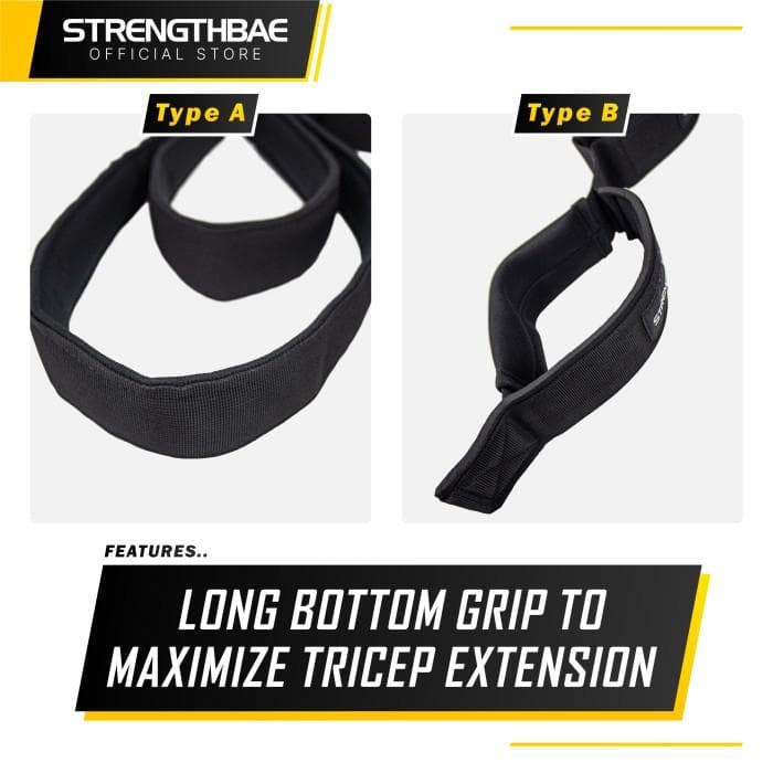 Multi Grip Tricep Rope Strengthbae – Cable Attachment untuk Tricep Extension dan Face Pull