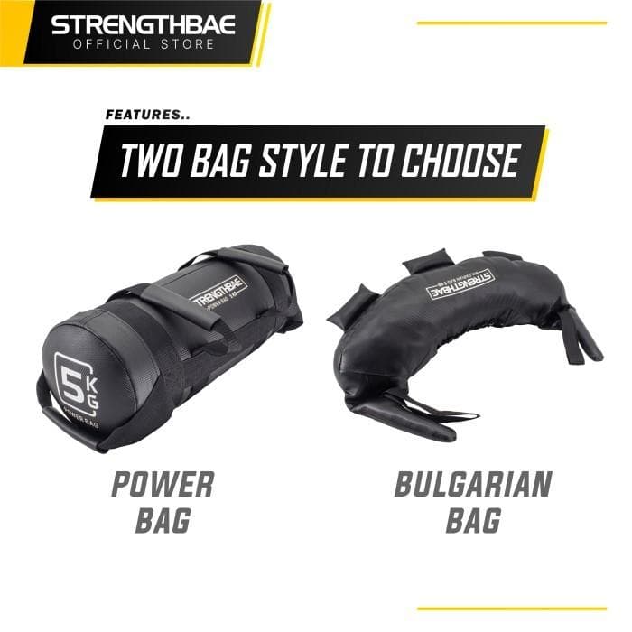 Power Bag Strengthbae – Functional Training Bag 5–25 kg dengan 5 Handle