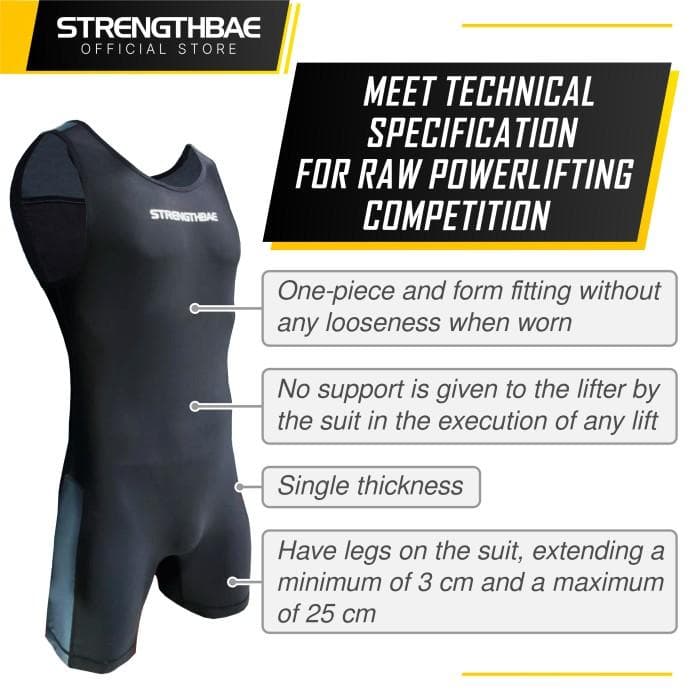 Powerlifting Singlet Strengthbae – Singlet Kompetisi dengan Fit Ketat dan Stretchable