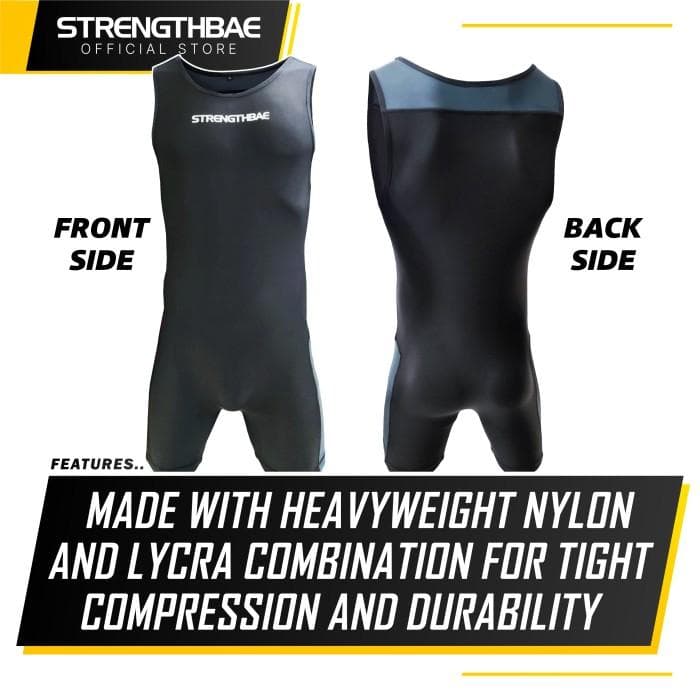 Powerlifting Singlet Strengthbae – Singlet Kompetisi dengan Fit Ketat dan Stretchable