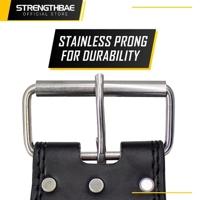 Prong Belt 13mm Strengthbae – Sabuk Powerlifting Full Cowhide Single Prong