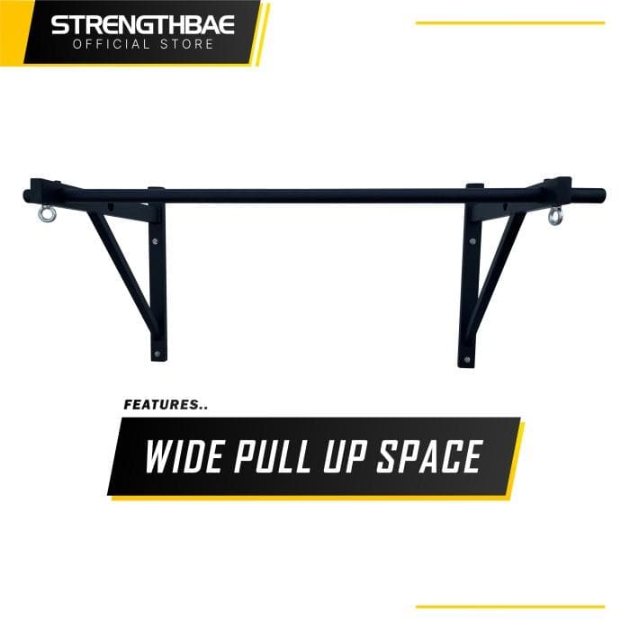 Pull Up Bar Strengthbae | Wall Mounted Straight Bar untuk Calisthenics