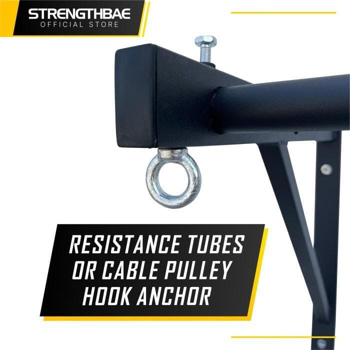 Pull Up Bar Strengthbae | Wall Mounted Straight Bar untuk Calisthenics
